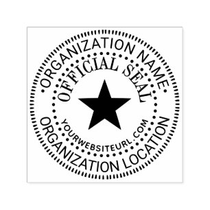 Automático Sello oficial personalizado genérico de estrella d
