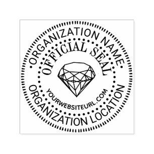 Automático Sello oficial personalizado genérico Diamante Nomb