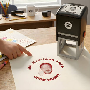 Automático Sello Personalizado con la Cara del Profesor Cal
