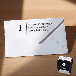 Automático Sello Personalizado de Monograma Simple con Entint