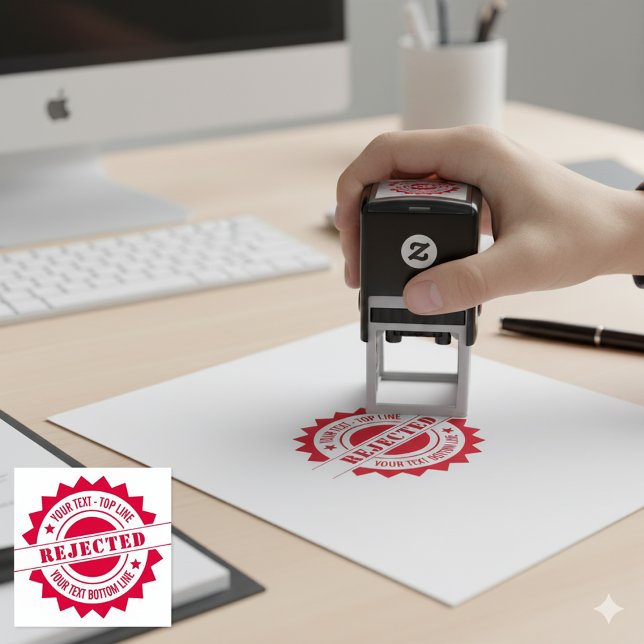 Automático Sello Personalizado de Rechazado con tampón de ent (Personalized Seal of Rejected Self-Inking Stamp)