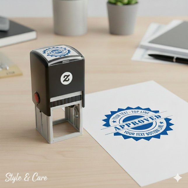 Automático Sello personalizado de sello de autorentrada de ap (Personalized Seal of Approval Self-Inking Stamp)