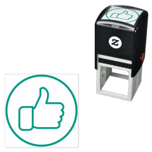 Automático Sello redondo divertido y lindo de pulgar hacia ar