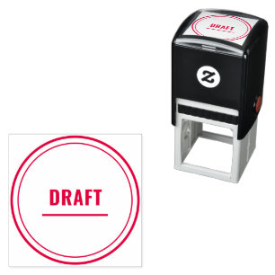 Automático Sello redondo limpio y elegante de archivo DRAFT