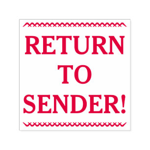 Automático Sencillo "¡REGRESAR AL REMITENTE!" Sello de goma