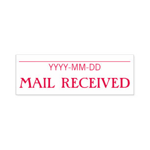 Automático Sencillo sello de goma "CORREO RECIBIDO"