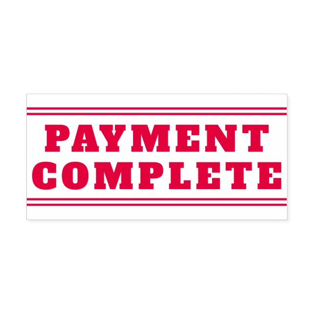 Automático Sencillo sello de goma "PAYMENT COMPLETE" (Diseño)