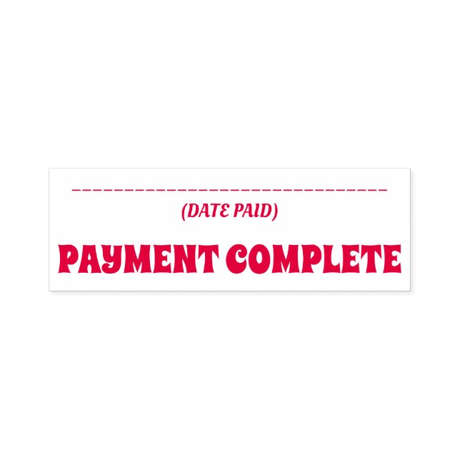 Automático Sencillo sello de goma "PAYMENT COMPLETE" (Diseño)