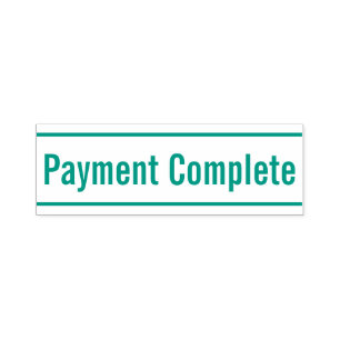 Automático Simple "Pago completado" Sello de goma
