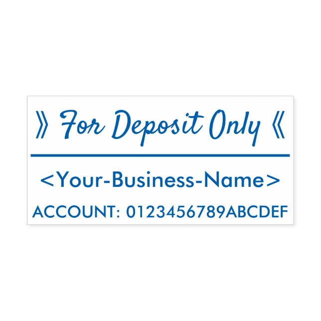 Automático "Sólo para depósito" y sello de goma de nombre per (Diseño)