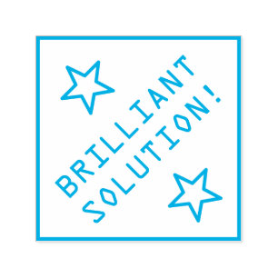 Automático "¡SOLUCIÓN BRILLANTE!" Sello de caucho del educado