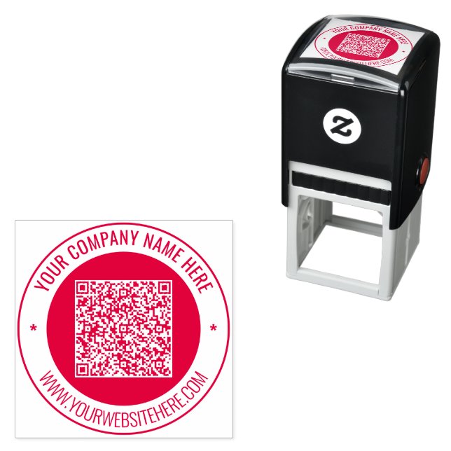 Automático Su Texto Personalizado de Código QR para Sello Red (In Situ)
