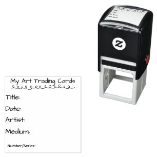 Automático Tarjetas de intercambio de arte Sello de goma de e