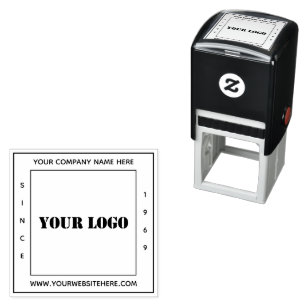 Automático Texto de nombre de logotipo de su empresa Sello de