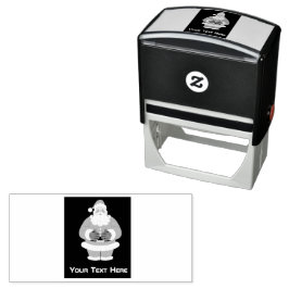 Automático Texto de personalizado Santa Image Sello de goma d