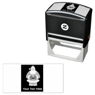 Automático Texto de personalizado Santa Image Sello de goma d