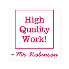 Automático "Trabajo de alta calidad" Sello de goma de marca