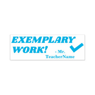Automático "TRABAJO EJEMPLAR!" + Nombre del Profesor Sello de