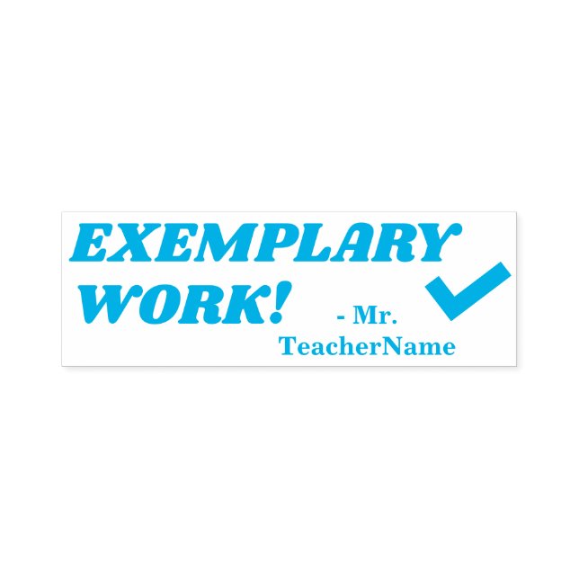 Automático "TRABAJO EJEMPLAR!" + Nombre del Profesor Sello de (Diseño)