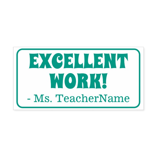 Automático "¡TRABAJO EXCELENTE!" Sello de goma de reconocimie (Diseño)