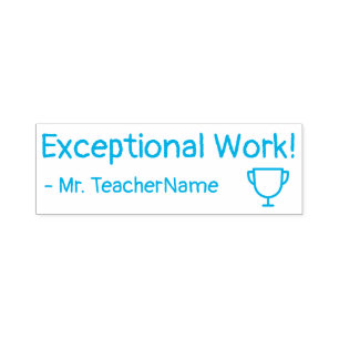Automático "¡Trabajo excepcional!" Grado de sello de goma
