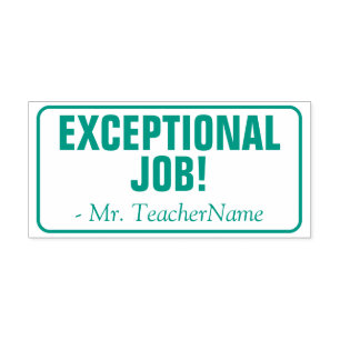 Automático "¡TRABAJO EXCEPCIONAL!" Sello de goma de recomenda
