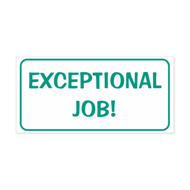 Automático "TRABAJO EXCEPCIONAL!" Sello de goma de reconocimi (Diseño)