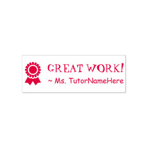 Automático "¡TRABAJO GENIAL!" Sello de goma de tutor