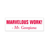 "¡TRABAJO MARAVILLOSO!" Grado de sello de goma