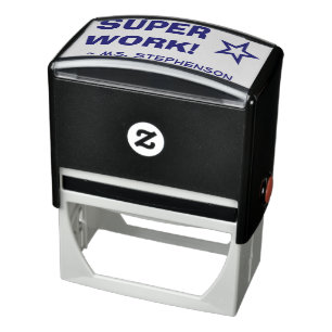 Automático "¡TRABAJO SUPER!" + Sello de goma de nombre del p