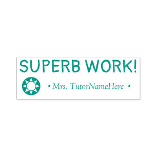 Automático "¡TRABAJO SUPERIOR!" Sello de caucho del profesor