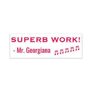 Automático "¡TRABAJO SUPERIOR!" Sello de goma de reconocimien