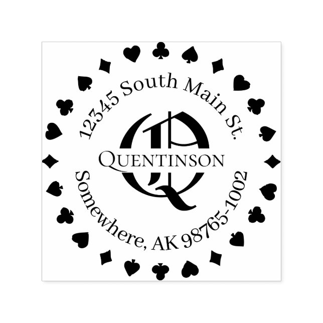 Automático Trajes de tarjetas, dirección con sello de nombres (Diseño)