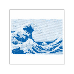 AUTOMÁTICO VINTAGE HOKUSAI UKIYO IMPRIMIR EL SELLO DE GOMA