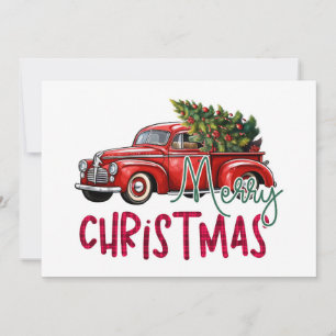 Automóvil de época y árbol de Navidad