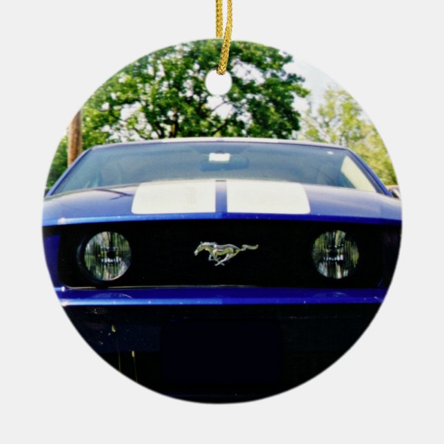 Automóvil muscular - Ornamento azul (Frente)
