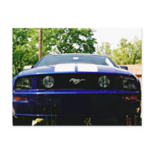 Automóvil muscular- Tarjeta postal azul Shelby