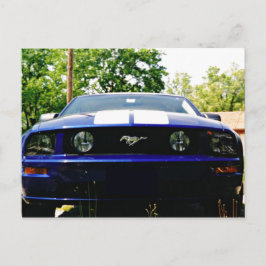 Automóvil muscular- Tarjeta postal azul Shelby
