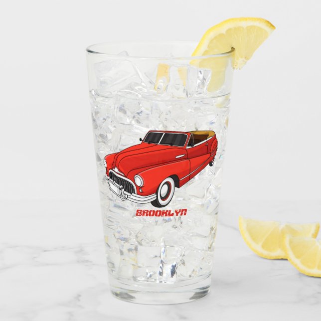 Automóvil rojo clásico de 1948 (Reverso (hielo))