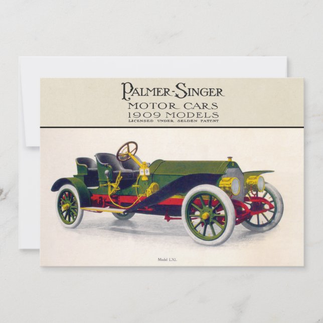 Automóviles de Palmer-Singer, 1909 (Anverso)