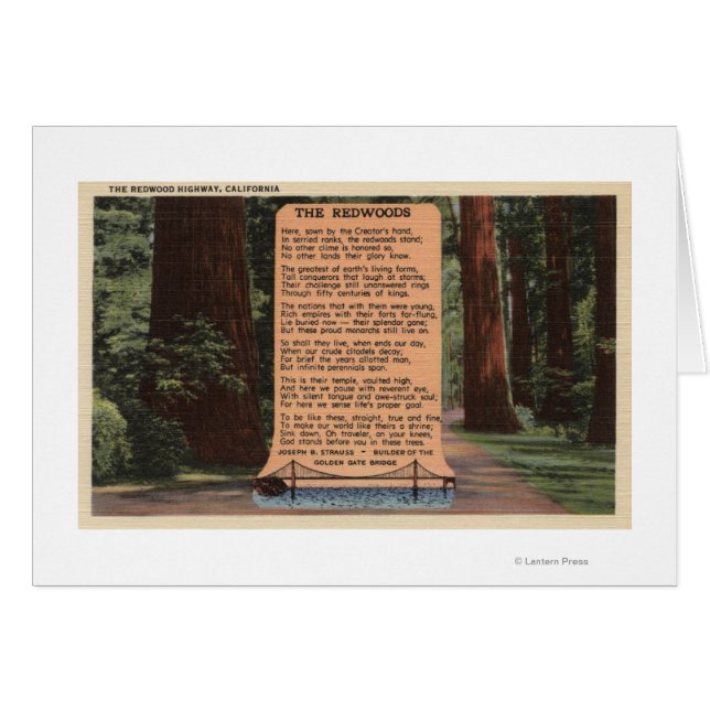 Autopista Redwood, poema de Strauss (Anverso (Horizontal))