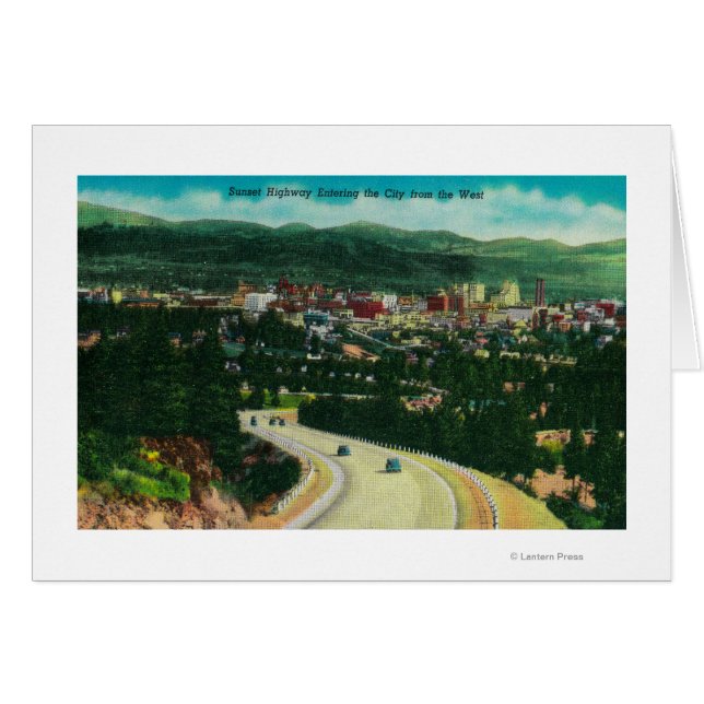 Autopista Sunset entrando a Spokane desde el oeste (Anverso (Horizontal))