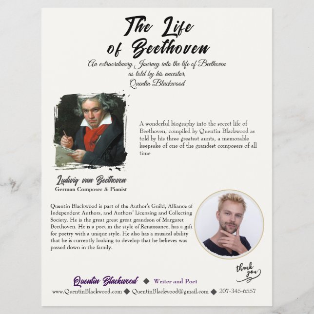 Autor de una hoja simple y versátil (Frente)