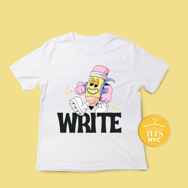 Autor "Escribir" Lápiz en camiseta (Subido por el creador)