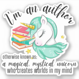 Autor Pegatina Unicorn