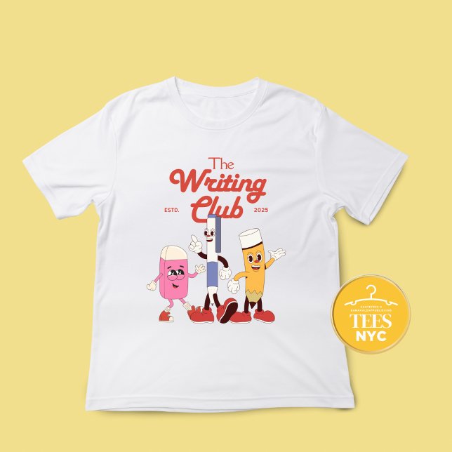 Autor Retro De La Camiseta De Escritura Del Club (Subido por el creador)