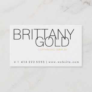 Autor, tarjeta de visita del escritor - oro