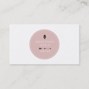 Autor, tarjeta de visita del escritor - oro