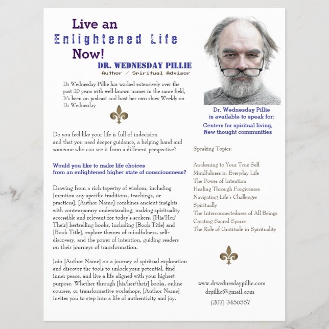 Autor Un Libro De Hoja Marketing Azul (Frente)