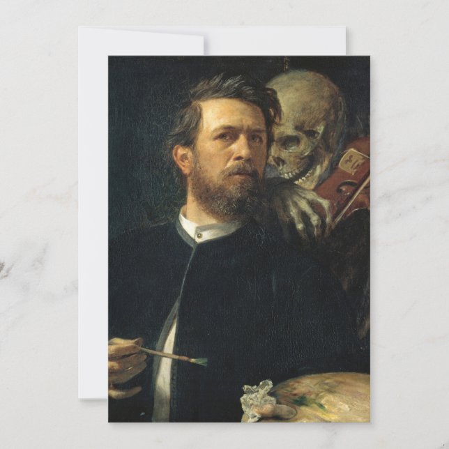 Autoretrato con muerte inestable | Arnold Böcklin (Anverso)
